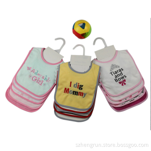 Print Embroidery Baby Bibs for Drooling and Teething